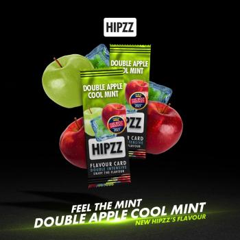 HIPZZ DOUBLE APPLE COOL MINT Flavouring Cartridge Aroma Card im 20er Box